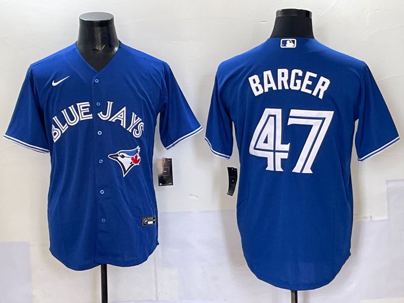 Men Toronto Blue Jays #47 Barger Blue Game 2025 Nike MLB Jersey style 003